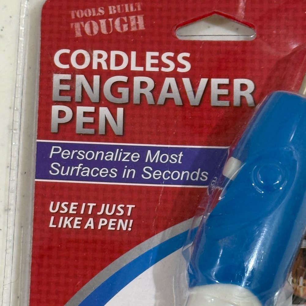 NEW Tool Solutions Cordless Engraver Pen in Blue and White - Picture 4 of 8